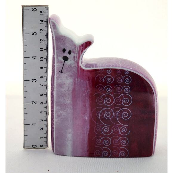 CAT-FLAT MATES-ROYAL WORCESTER-SADIE-Purple-White Swirls-Unique-Cat Lover - Picture 7 of 8